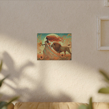 Leo Radiance – Regal Majesty Zodiac Canvas Wall Art