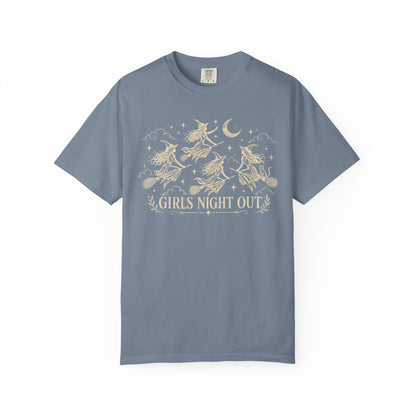 Girls Night Out Halloween Witchy Goth T-shirt | Vintage Feminist Graphic Tee