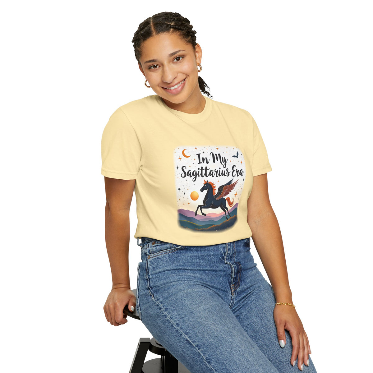 In My Sagittarius Era – Mystical Pegasus Tee - Enchanted Sky