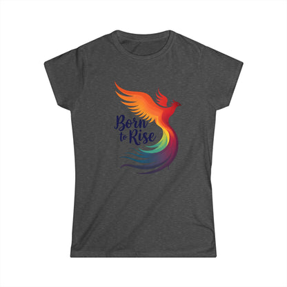 Born to Rise Phoenix Tee – Empowering Colorful Graphic Shirt