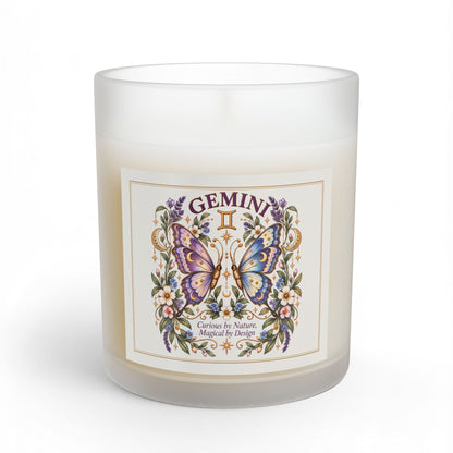 Gemini Butterfly Zodiac Astrology Candle 11oz