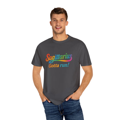 Sagittarius Gotta Run – Colorful Tee Zodiac Shirt