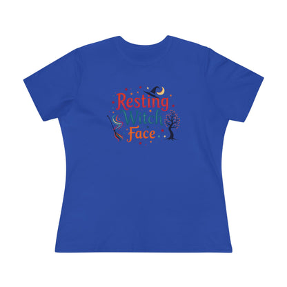 Resting Witch Face Women’s Relaxed Tee – Funny Magical Colorful Shirt