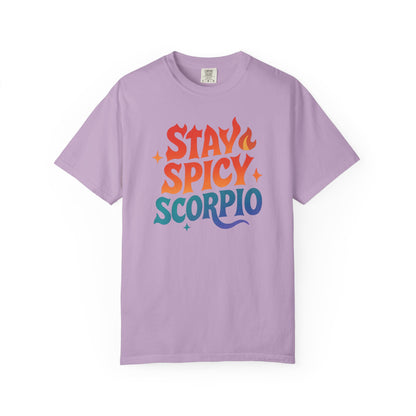 Stay Spicy Scorpio Tee – Colorful Zodiac Shirt