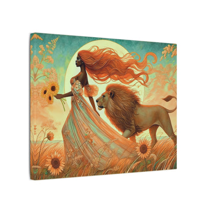 Leo Radiance – Regal Majesty Zodiac Canvas Wall Art