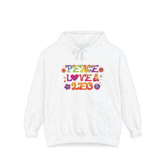 Peace Love & Leo Unisex Hoodie – Groovy Retro Comfort Colors Midweight Hoodie