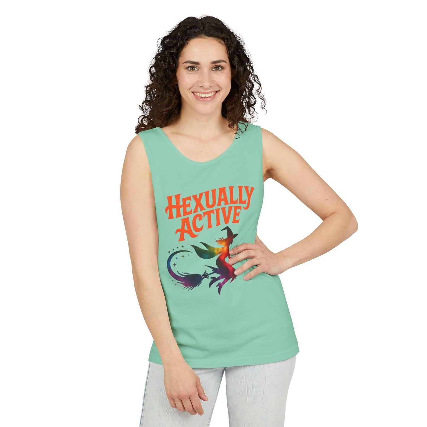 Hexually Active – Cheeky Rainbow Witch Tank