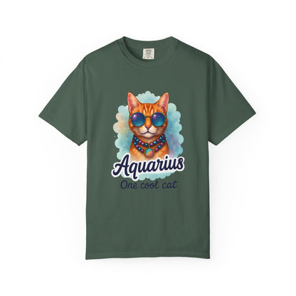 Aquarius One Cool Cat – Groovy Cosmic Kitty T-shirt