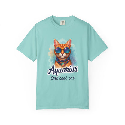 Aquarius One Cool Cat – Groovy Cosmic Kitty T-shirt