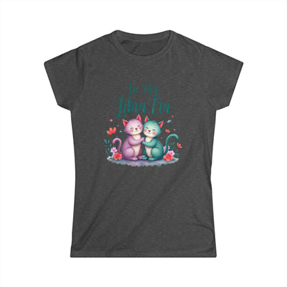 In My Libra Era Women’s Softstyle Tee – Empowering Zodiac Cat Shirt