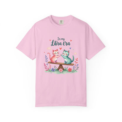In My Libra Era Tee – Funny Colorful Zodiac Cat Shirt
