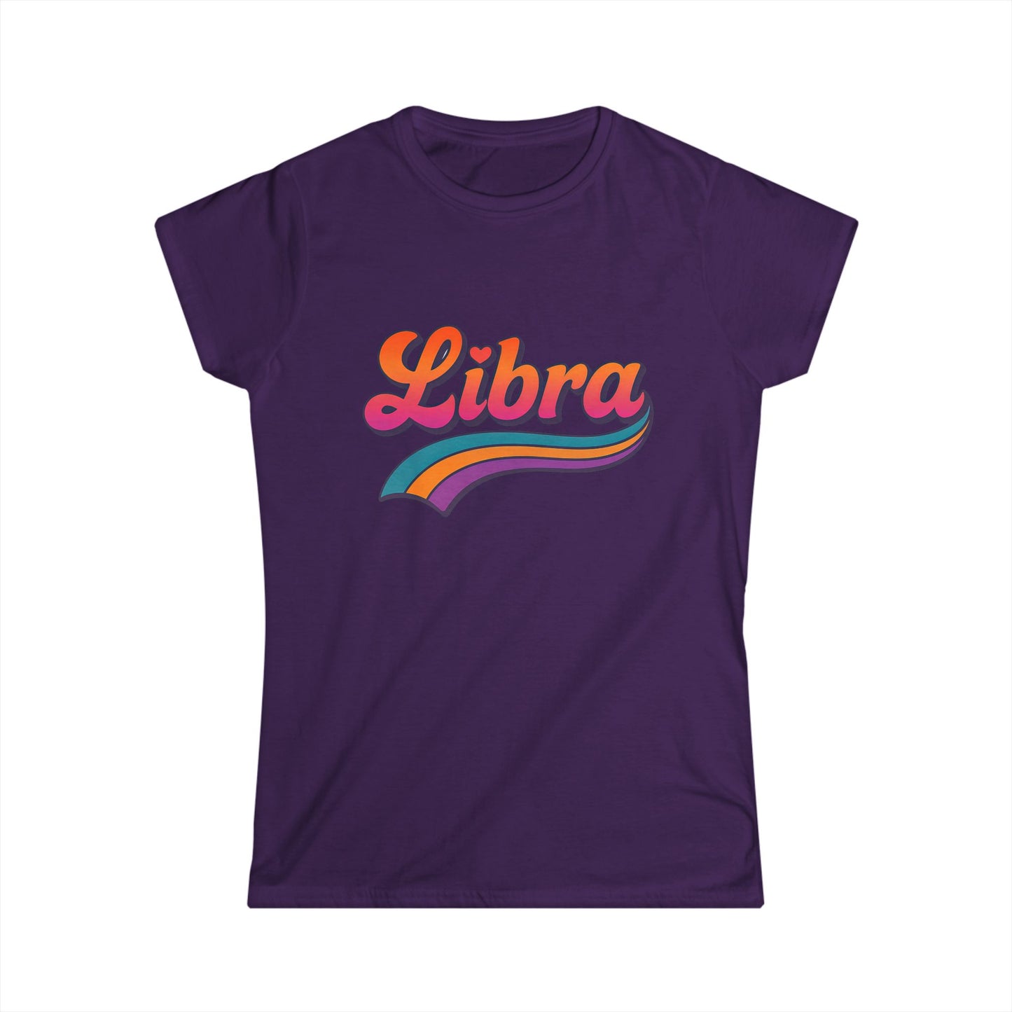 Libra Women’s Softstyle Tee – Empowering Retro Zodiac Colorful Shirt