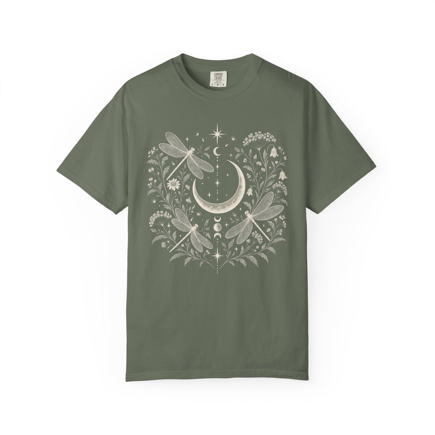 Moon and Dragonflies Boho Unisex Shirt