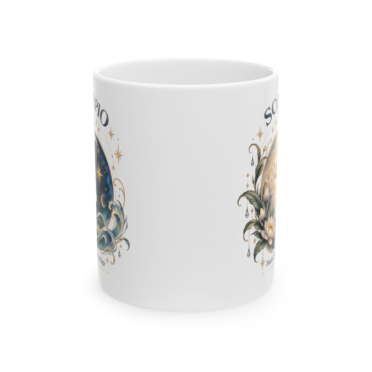 Scorpio Zodiac Celestial Moon Coffee Mug 11oz and 15 oz | Astrology Birthday Mystical Mug