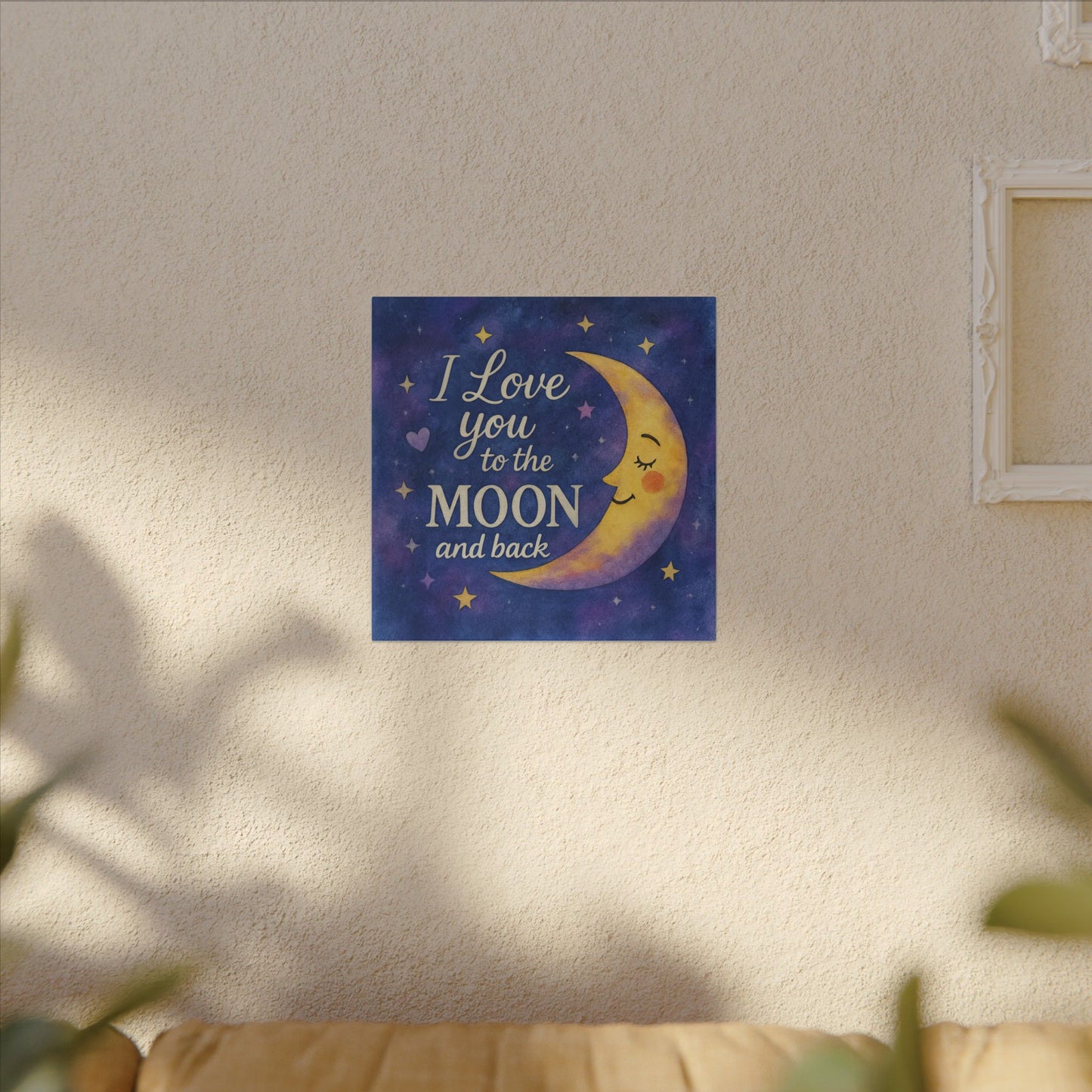 I Love You to the Moon and Back - Celestial Night Sky | Canvas Wall Art