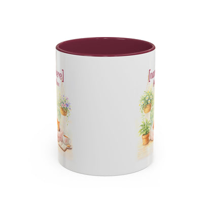 Personalized Name Cat Mug - Custom "Happy Place" Ceramic Mug for Cat Lovers