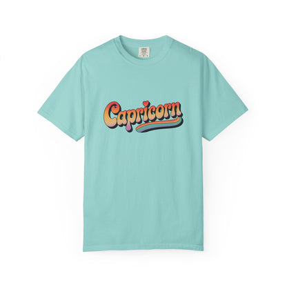 Capricorn – Retro Rainbow Groovy Zodiac Tee
