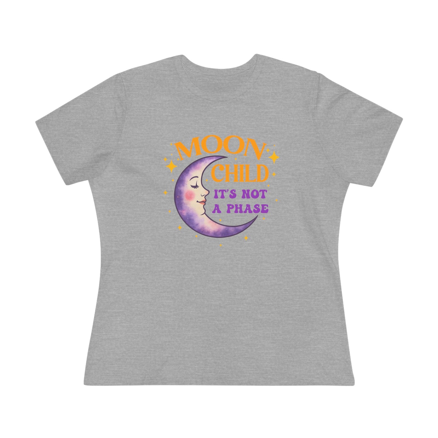 Moon Child It's Not A Phase Women’s Relaxed Tee – Empowering Celestial Colorful Shirt
