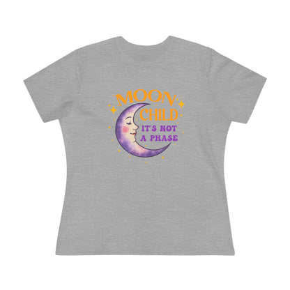 Moon Child It's Not A Phase Women’s Relaxed Tee – Empowering Celestial Colorful Shirt