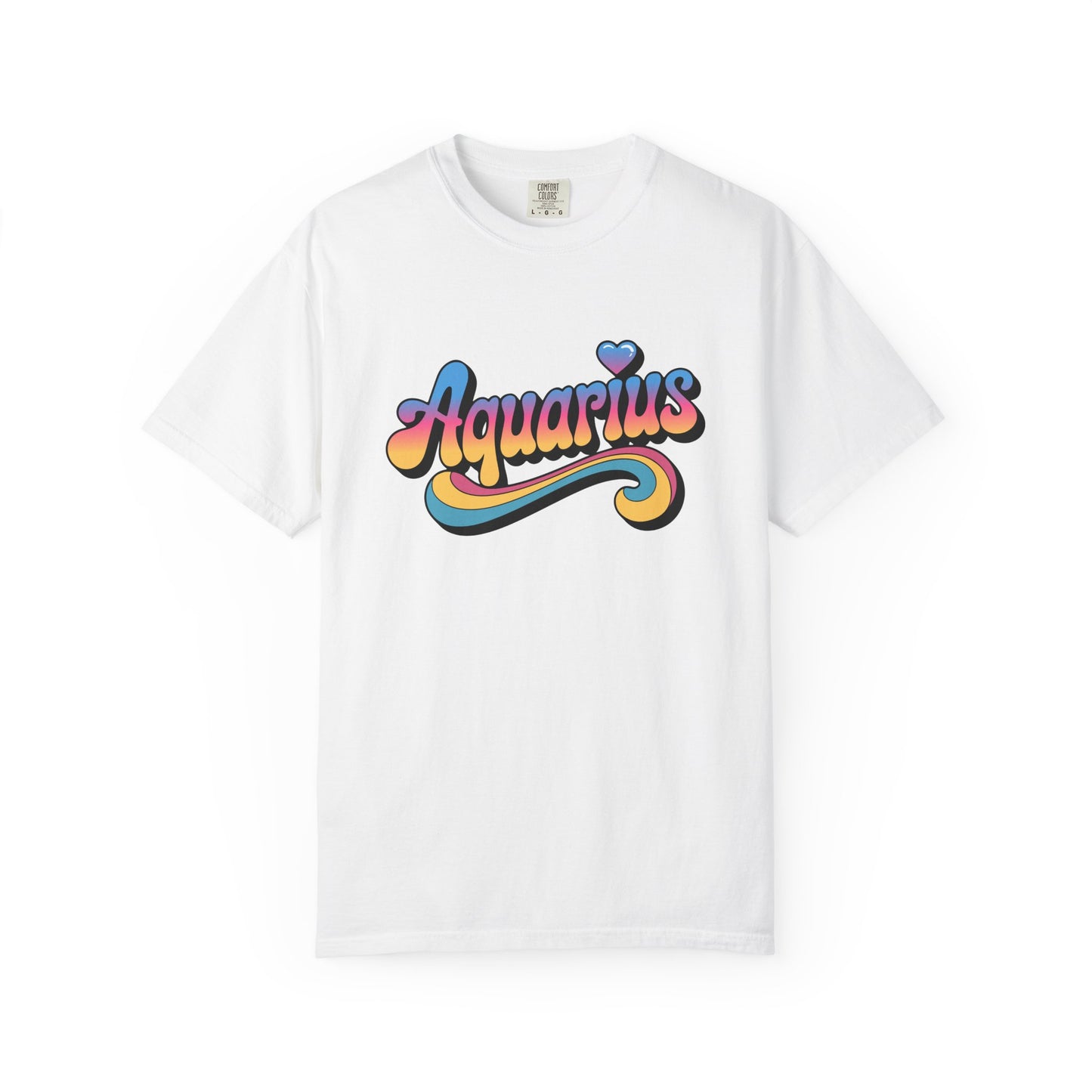 Aquarius – Retro Groovy Zodiac Tee