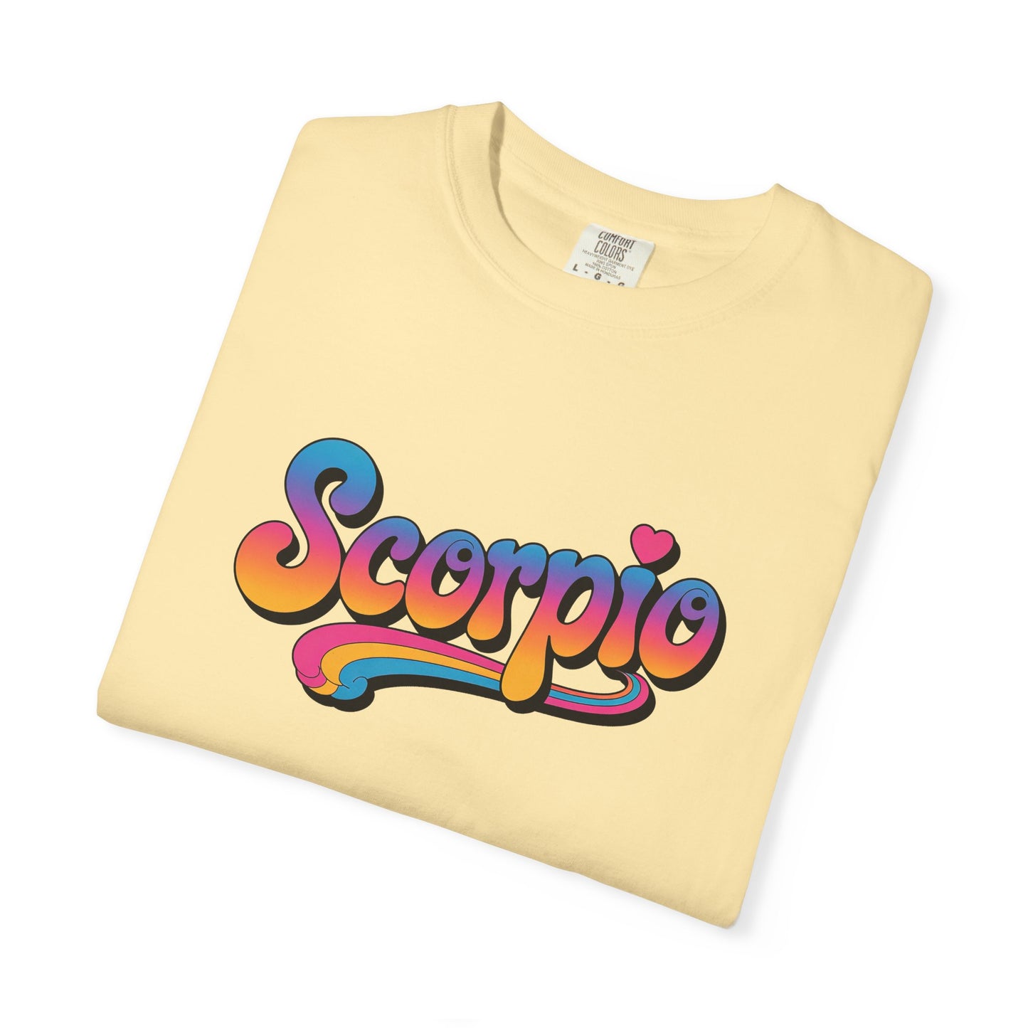 Scorpio Retro Groovy Tee – Multicolor Zodiac Shirt