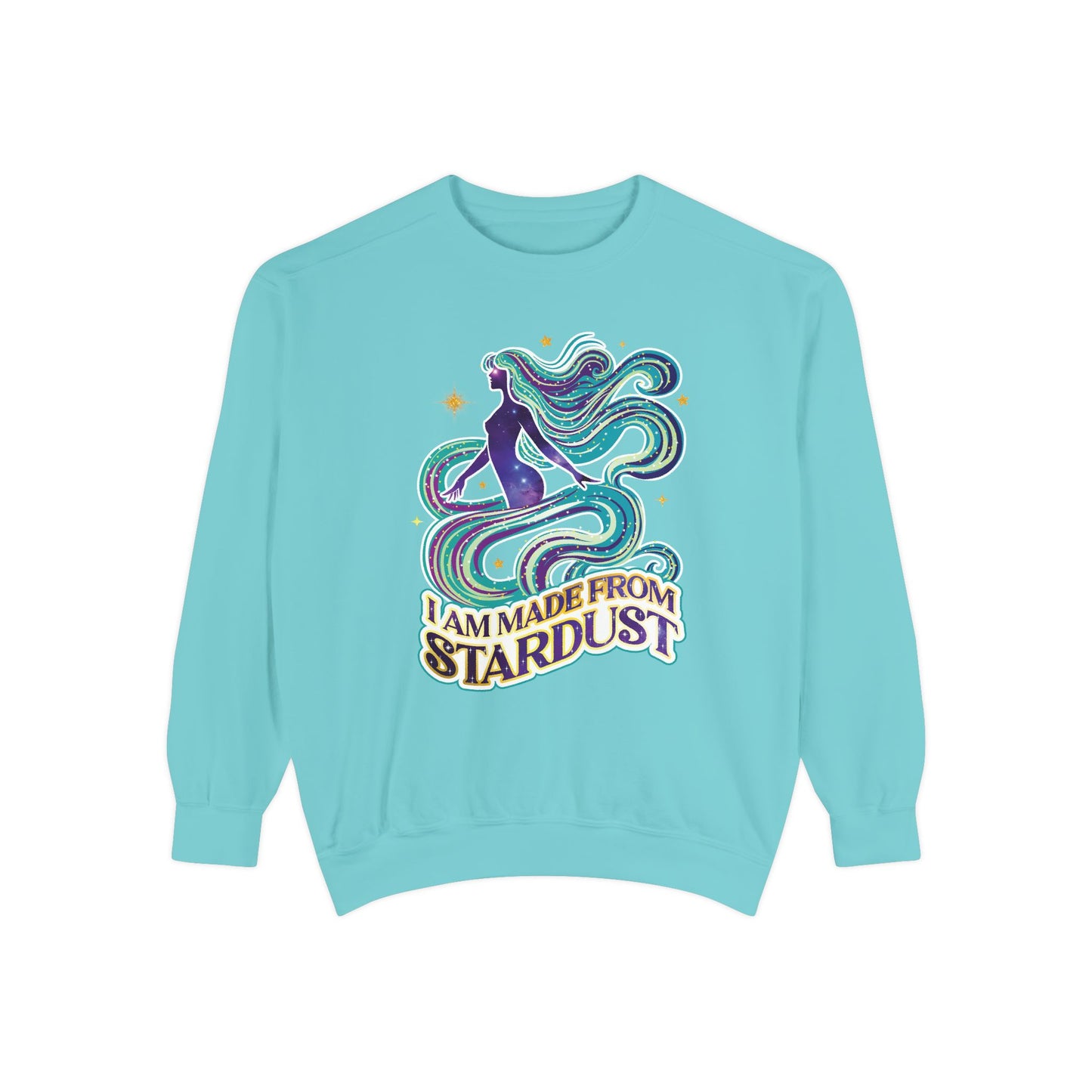 I Am Made From Stardust Unisex Crewneck – Empowering Celestial Comfort Colors Midweight Sweatshirt