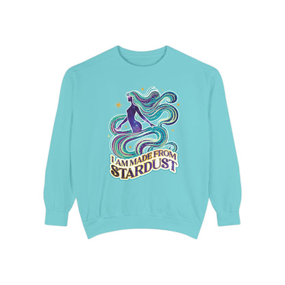 I Am Made From Stardust Unisex Crewneck – Empowering Celestial Comfort Colors Midweight Sweatshirt