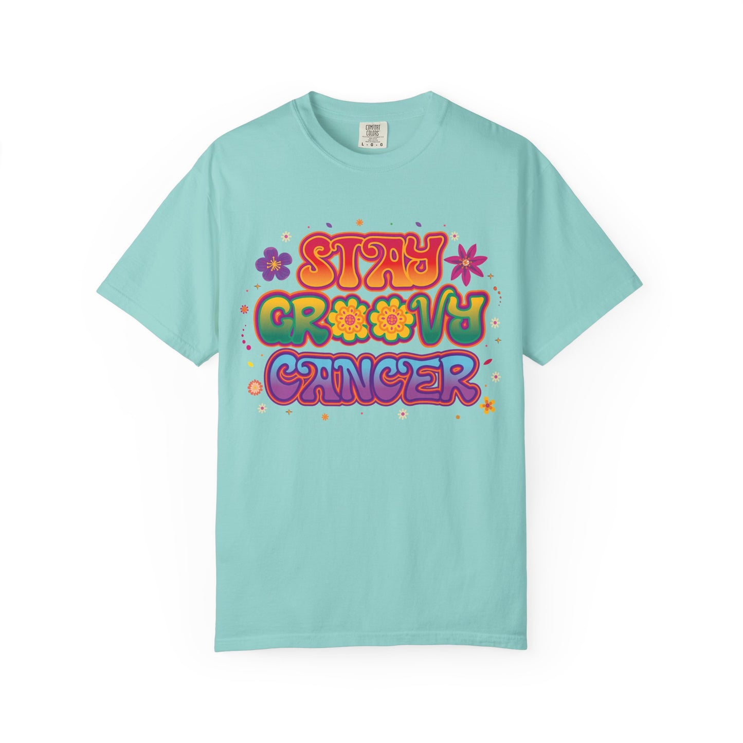 Stay Groovy Cancer Tee – Retro Colorful Zodiac Shirt