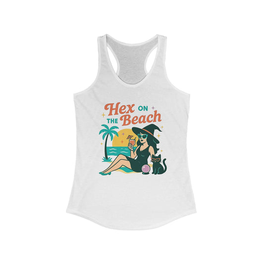 Hex on the Beach Women's Racerback Tank Top - Witchy Summer Vacation Shirt