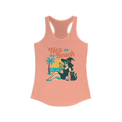 Hex on the Beach Women's Racerback Tank Top - Witchy Summer Vacation Shirt