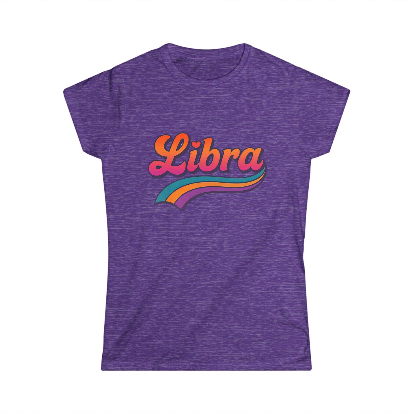 Libra Women’s Softstyle Tee – Empowering Retro Zodiac Colorful Shirt