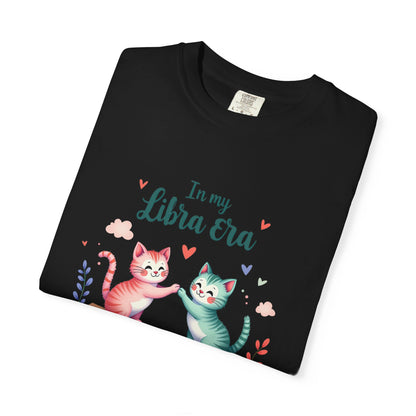 In My Libra Era Tee – Funny Colorful Zodiac Cat Shirt