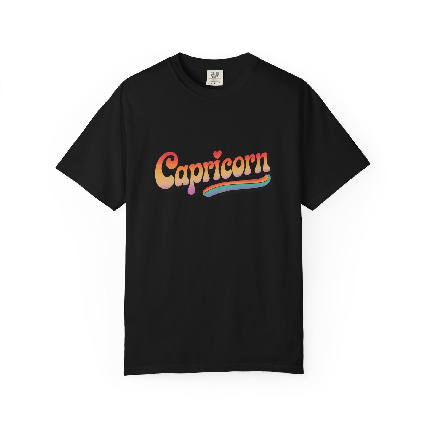 Capricorn – Retro Rainbow Groovy Zodiac Tee