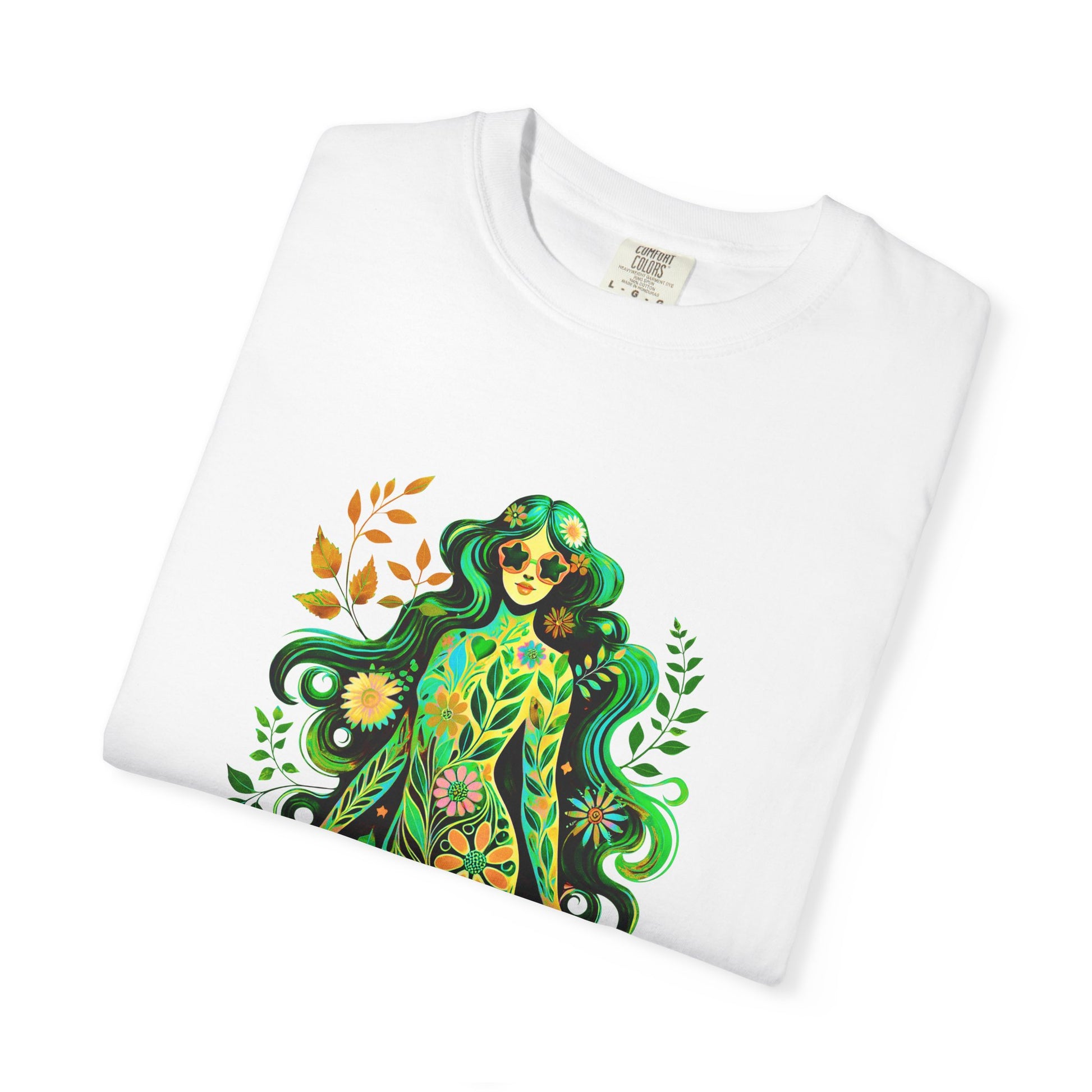 I’m Super Natural Colorful Retro Tee – Groovy Flower Power Goddess virgo t Shirt