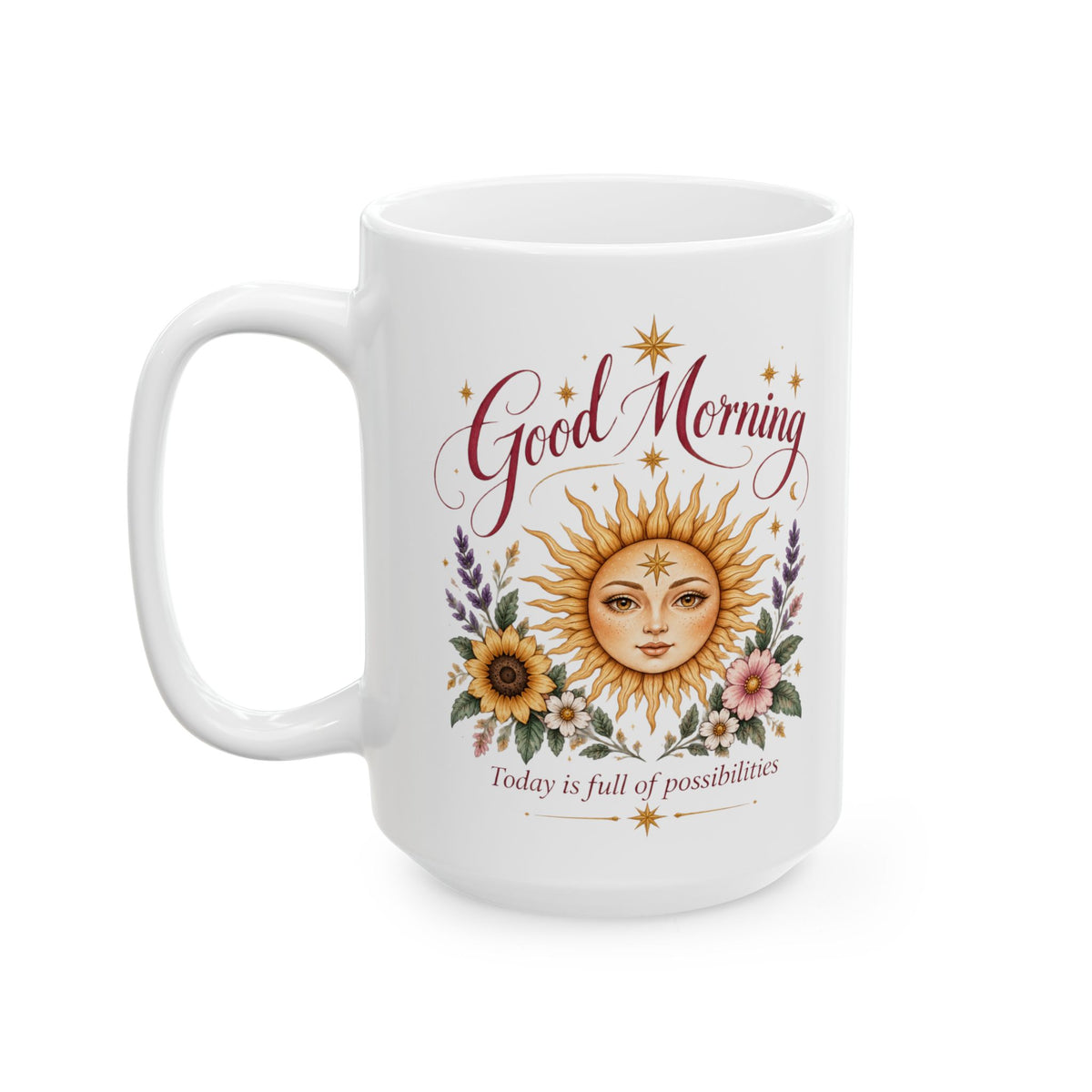 Good Morning And Sweet Dreams Coffee Mug | Celestial Affirmation Mug
