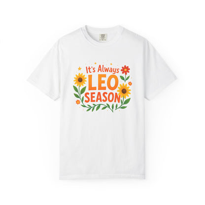 It’s Always Leo Season – Colorful Sunflower Aesthetic Tee