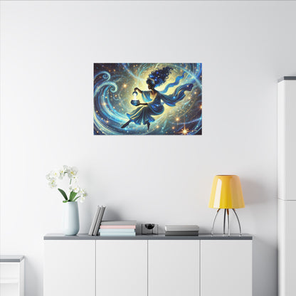 The Light Bearer – Mystical Celestial Wall Art on Eco-Friendly Canvas