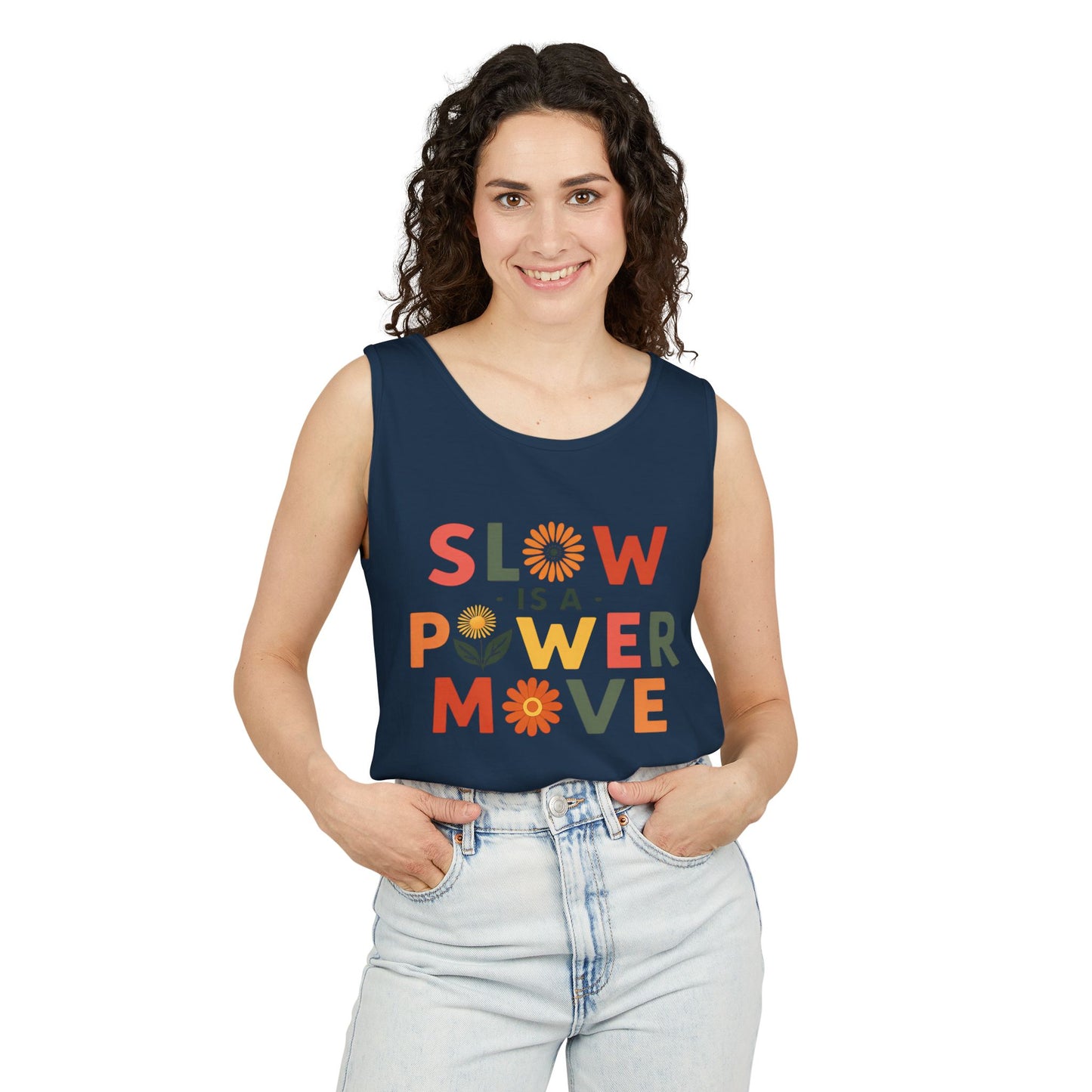 Slow is a Power Move - Colorful Affirmation Tank (Unisex)