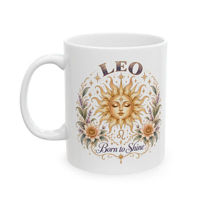 Celestial Leo Zodiac Sun Coffee Cup