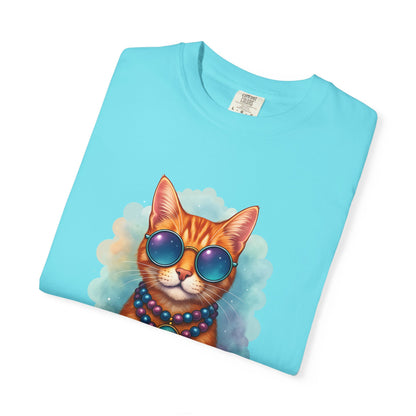 Aquarius One Cool Cat – Groovy Cosmic Kitty T-shirt