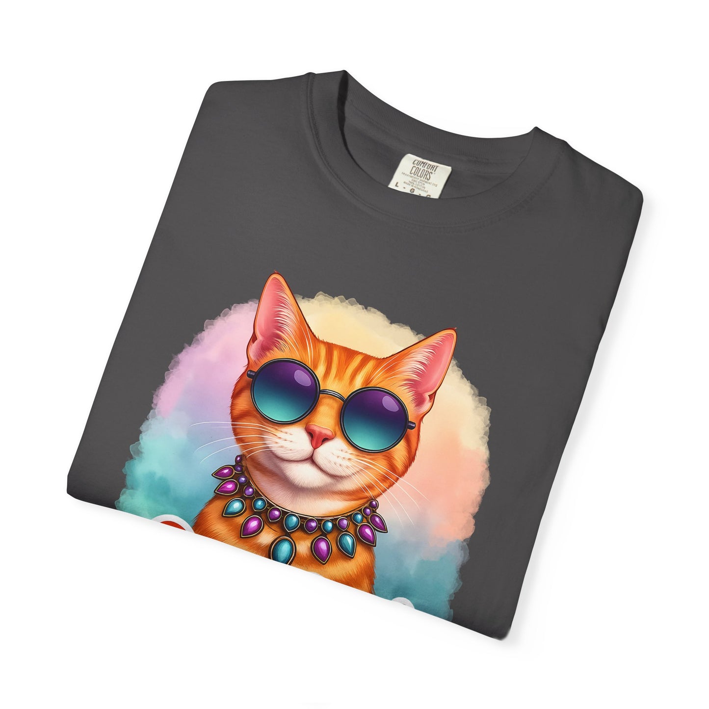 One Cool Cat  -  Funny Retro Groovy Cat Lover Tee
