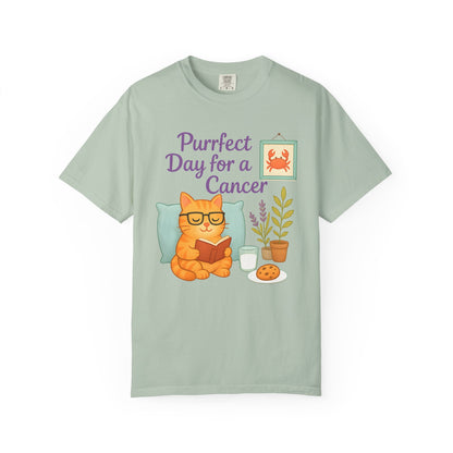 Purrfect Day for a Cancer – Funny Zodiac Cat Tee