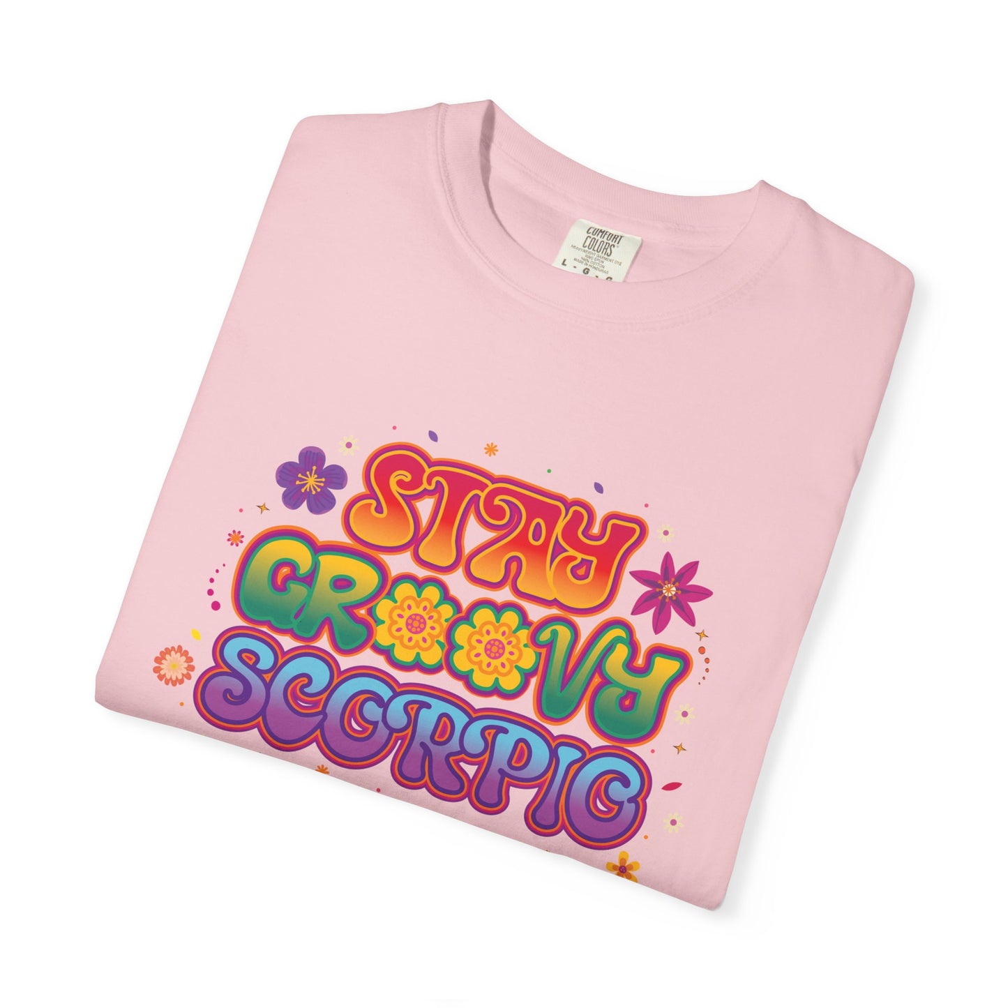 Stay Groovy Scorpio Tee – Groovy Flower Power Zodiac Shirt