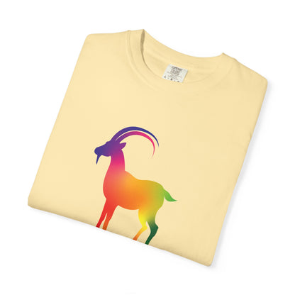 Capricorn – Rainbow Gradient Zodiac Goat Tee