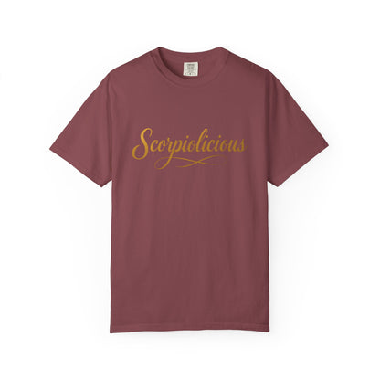 Scorpiolicious – Retro Script Scorpio Tee