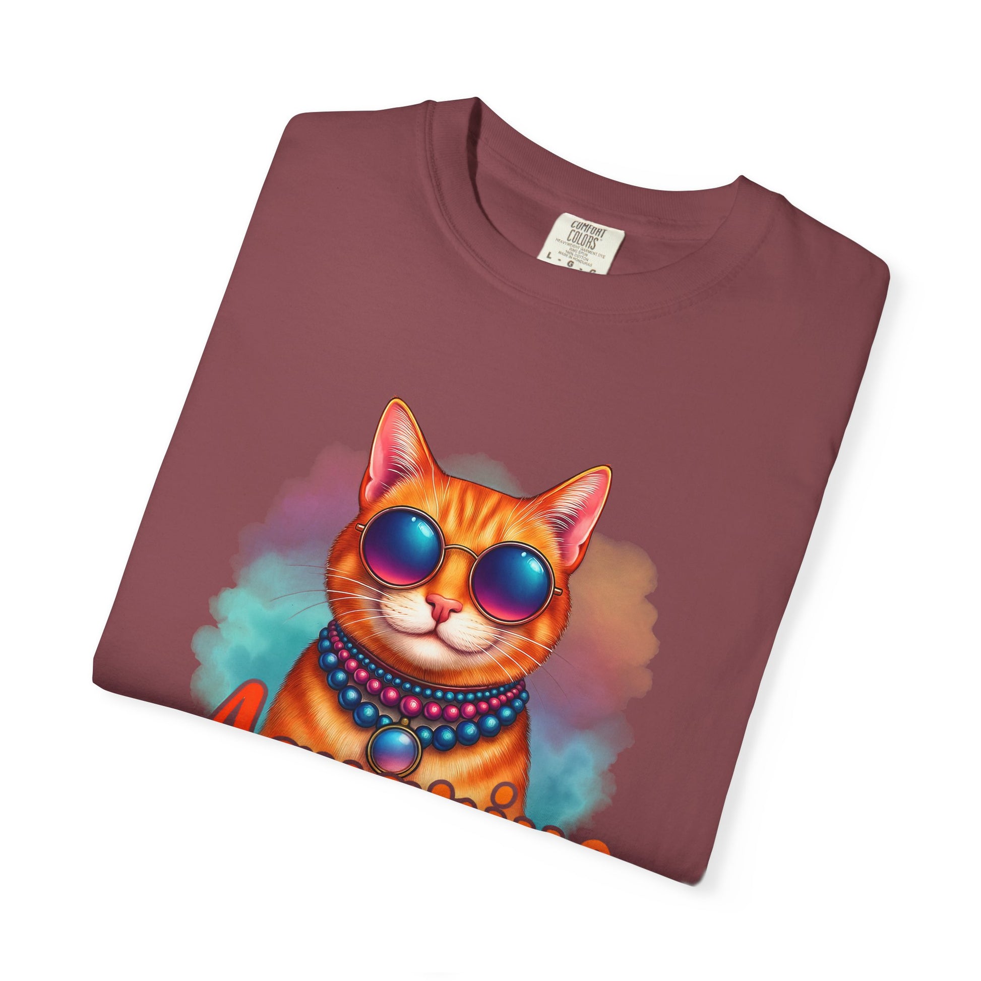 Aquarius One Cool Cat – Funky Retro Zodiac Tee - Enchanted Sky