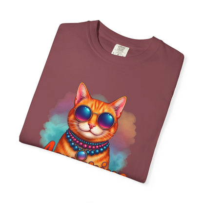 Aquarius One Cool Cat – Funky Retro Zodiac Tee - Enchanted Sky