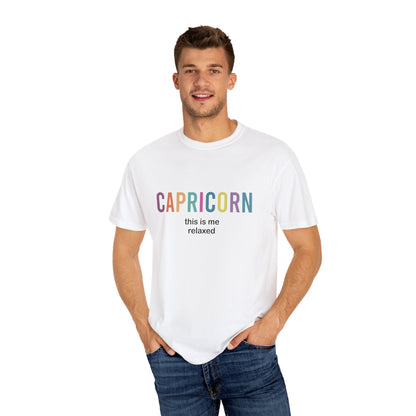 Capricorn This Is Me Relaxed – Funny Minimalist Zodiac Tee