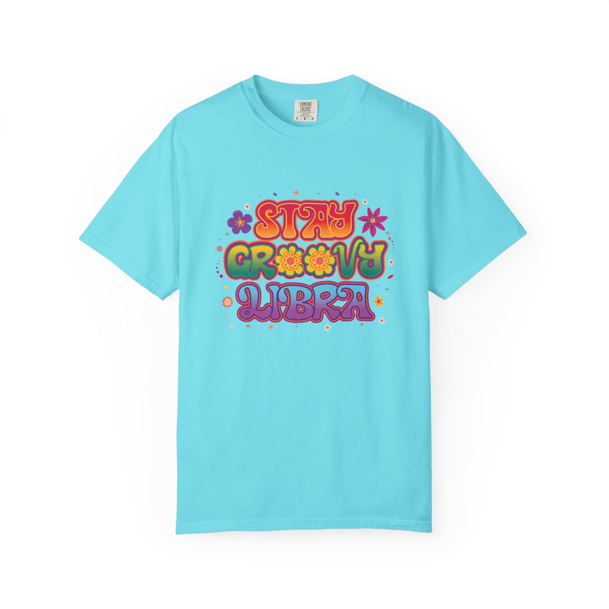 Stay Groovy Libra – Retro Colorful Tee Zodiac Shirt - Enchanted Sky