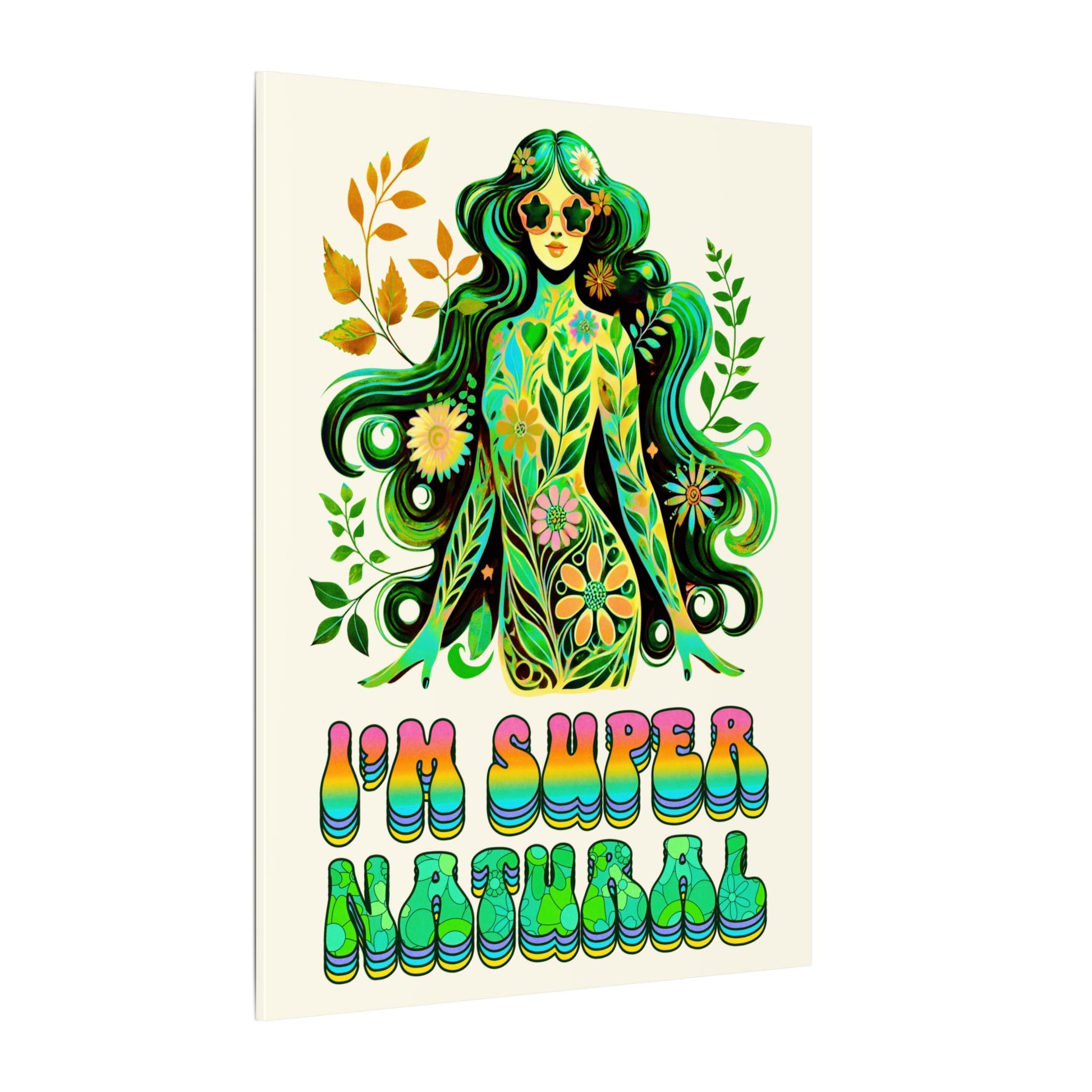 I’m Super Natural – Retro Radiant Affirmation Canvas Wall Art - Enchanted Sky